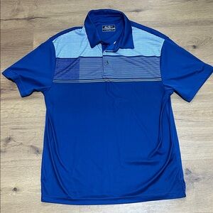 Ben Hogan Performance Men's Polo Shirt in Blue and White Stripes